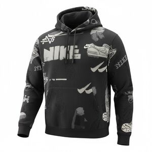 ❤️Nike Men's Sportswear Club Fleece Printed Pullover Hoodie